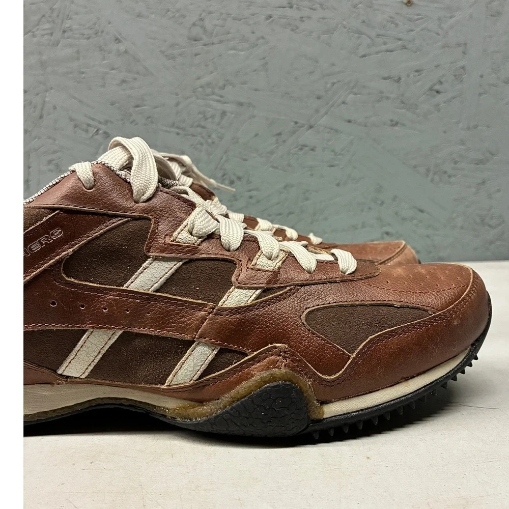 Skechers Urban Spike B-Boys Sneakers 50373 BRNT Mens 9.5 Brown Casual NWB